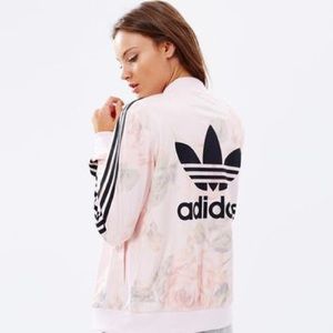 Adidas Pink Floral Track Jacket